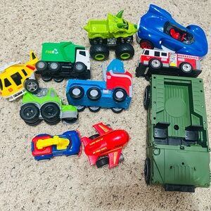 Rescue & Racing Toy Bundle! Optimus Prime, Sonic Car, Fire Truck Lot